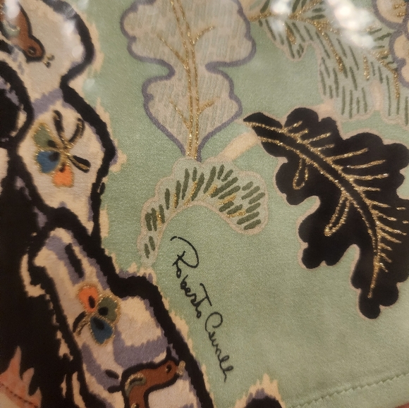 🔥 ROBERTO CAVALLI 🔥Runway Cheongsam Chinoiserie Silk Floral Mini Dress S RARE! - Picture 5 of 13